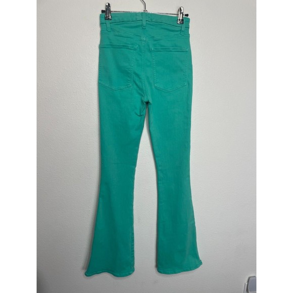 7 For All Mankind Size 26 Ultra High Rise Skinny Boot Jeans Atlantis Green Denim - Picture 9 of 13
